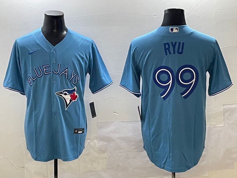 Men Toronto Blue Jays #99 Ryu Light Blue Game 2025 Nike MLB Jersey style 1->toronto blue jays->MLB Jersey
